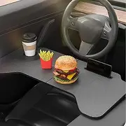 Car Laptop Desk, Foldable Car Tray Desk Car Table Tray for Model 3 Y, Foldable Car Desk Laptop Holder Car Tray Table for Working Eating Travel Business, Easy Installation