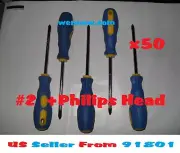 50pc #2x4" Screwdriver Phillips Chrome Vanadium Head