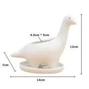 White Ceramic Dinosaur Flower Pot with Tray Succulents Planter Container Desktop