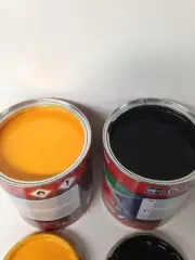JCB JS Yellow & Counterweight Black Digger Excavator Enamel Paint 1 Litre Tins