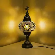 Turkish Moroccan Style Mosaic Table Bedside Tiffany Desk Lamp Light Large Globe