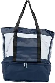 Summer Splash 2-in1 Beach Bag and Cooler with Large Thermal Compartment For Hot Or Cold Food and Drinks, Ideal for Beach, Pool, Day Trips/Outings, Picnics, 35 x 40cm x 13cm