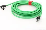 DRRI Right Angle M12 4pin D-Code Male to RJ45 Waterproof Ethernet Shielded Cat5E Cable for Industrial Ethernet Applications