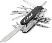 Multifunction Camping Knife Outdoor Survival Folding Pocket Swiss Army Knife Red (Black)