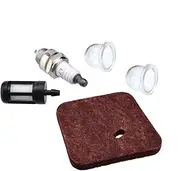 Cancanle Air Fuel Filter Spark Plug Primer Bulb for Stihl FS38 FS45 FS46 FS55 HS45 FC55 KM55 String Trimmer Brushcutter