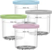 4pcs Ninja NC299AM NC300s Ice Cream Storage Jar Ice Cream Pints Container