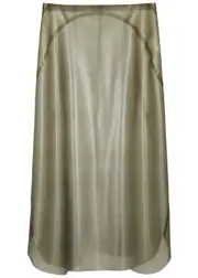Alaïa Printed Sheer Latex Midi Skirt - Grey - 38 (UK10 / S) 38 (UK10 / S)