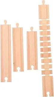 MUSISALY 3Pcs Wooden Train Track Expansion Creative Assemble Design Easy to Install Railway for Safe Imported Wooden Material Fun Simulation Train Track Models