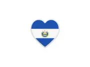 Patch Badge Patch Printed Thermoadhesive Flag Heart Es El Salvador
