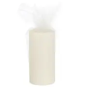 6 inch 50 Yards Tulle Ribbon Rolls Pastel Netting Fabric, Cream White