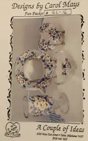 Vintage Tole Pattern Packet: Ribbons and Flowers on Glass by Carol Mays