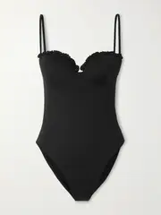 [Magda Butrym] Magda Butrym - Crochet-trimmed Underwired Swimsuit - Black - FR 32 FR 32 Black