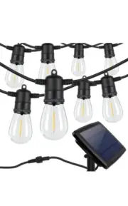 Outdoor Solar S14 String Lights Waterproof Solar Powered Patio Light 48FT