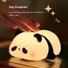 Cute Panda Night Light Animal Night Lamp USB Dimmable Nursery Nightlight Fo ECM