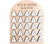 Acts of Kindness - Kids Kindness Christmas Kindness Countdown Kit | 25 Days Wooden Christmas Countdown Decoration for Home