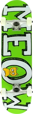 Meow Skateboards Logo Complete Skateboard - 7.75 Green