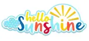 PREMADE SCRAPBOOK-PAPER PIECING-FOR LAYOUT-TITLE-SPRING-SUMMER-HELLO SUNSHINE
