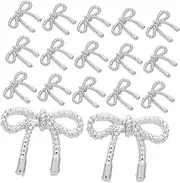 30pcs Butterfly Nail Art Jewels 3D Bowknot Nail Charms Alloy Nail Gems for Women Easier DIY Nail Decorations