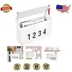 Elegant Wall-Mount Mailbox with Flag & Numbers - Durable Galvanized Steel Design