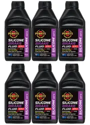 6 X Penrite Silicone Brake Fluid 500ml DOT 5 (Box) - BFSIL0005