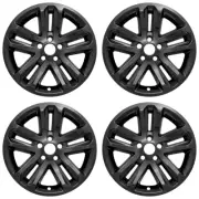 4 BLACK 18" Alloy Wheel Skins Full Covers Hub Caps for 2011-2017 Ford EXPLORER