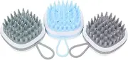 Anneome 3Pcs Silicone Shampoo Brush for Scalp Care Multifunctional Hair Scalp Massagers Mixed Colors for Household Use Gently Exfoliates and Promotes Healthy Hair