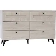 Bayville 6 Drawer Dresser Urban Snow