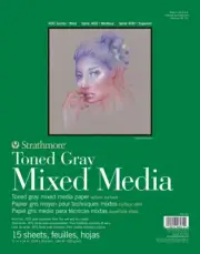 Strathmore 62462311 Toned Mixed Media Paper - Toned Grey 11"X14"-