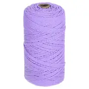 Natural Macrame Cord 2mm x 219 Yards Cotton Macrame Rope, Light Purple