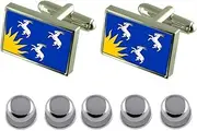 [Select Gifts] Shirt Dress Studs Merioneth County England Flag Cufflinks
