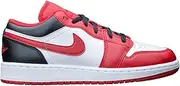 [Nike] Big Kid's Jordan 1 Low White/Gym Red-Black (553560 163) - 5