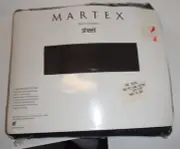 Martex Selected Irregular Twin Flat Black Cotton/Poly 50:50 Blend Bed Sheet T182