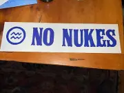 HTF Vintage No Nukes Bumper sticker 70s clean unused Anti War Protest 15/4”