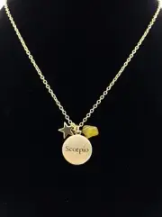 Scorpio Zodiac Gemstone Astrology Constellation Pendant Necklace