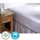 Natural 100% Cotton Filled & Quilted Mattress Protector Topper Underlay ALL SIZE