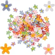 100pcs Flower Charms for Nail Art DIY Craft Flatback Resin Decorations for Manicure Phone Cases and Creative Projects Lightweight Versatile Nail Decor