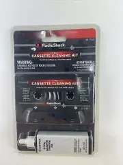 Vintage RadioShack Two-Way Cassette Head Cleaning Kit Tape & Solution 44-1162A