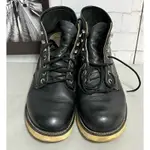 歡迎試穿：RED WING 8165黑色正版紅翅標圓頭鞋靴 MADE IN U.S.A 附贈MINK OIL