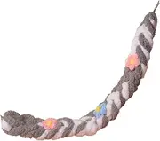 Ｂｅｓｇａ Bird Rope Perch, Sugar Glider Climbing Rope, Hanging Parrot Stand, Parrot Climbing Standing Toy for Lovebirds Small Animals, Gray White