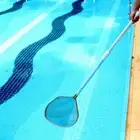 Aluminum Frame Shallow Water Leaf Net Swimming Pool Rake Cleaning Tool GE