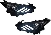 Auto Headlights Compatible For Mazda 3 Axela 2014-2016 LED Car Front Lamps Assembly Upgrade Mustang Style Projector Lens Car Accessories
