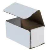 Pack of 25 Strong Corrugated Mailer 6x3x3 White Square Folding Mailing Boxes