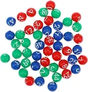 Gadpiparty 49pcs Numbered Raffle Balls Bingo Game Balls Mini Calling Balls Lottery Balls with Numbers for Party Game Favors Supplies 3 Colors