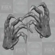 Carnage Symbiote custom hands v2 for Marvel Legends & other action figures