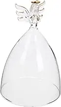 STOBAZA Glass Dome Cloche Flower Glass Dome Cloche Decorative Jar Angel Figurine Top Handle Storage