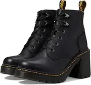 [Dr. Martens] Womens Jesy 6 Tie Boot Sendal Leather, Black, UK