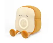 Night Light Plush, Fun Toast Bread Plush Cute Filled Alarm Clock Bedroom, Bedside Light Girl Gift,Style1