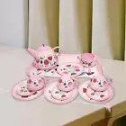 Kids Tea Set Afternoon Tea Playset Metal with Metal Teapots Cups Plates Pretend