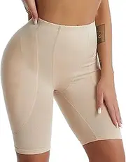 [AZIDWERYQ] Butt Lifting Shapewear, Seamless Tummy Control Shapewear with Hip Padding, Comfortable Breathable Skin-Friendly for Women Daily, Work, Yoga, Gym, L Butt Lifting