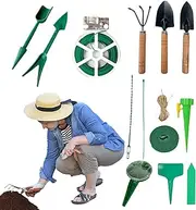 Moss Pole Accessories Kit - Climbing Plant Support Accessories Kit - Hole Puncher, Planter, Cable Tie, Seedling Lifter, Twine for Creeper, Vegetable